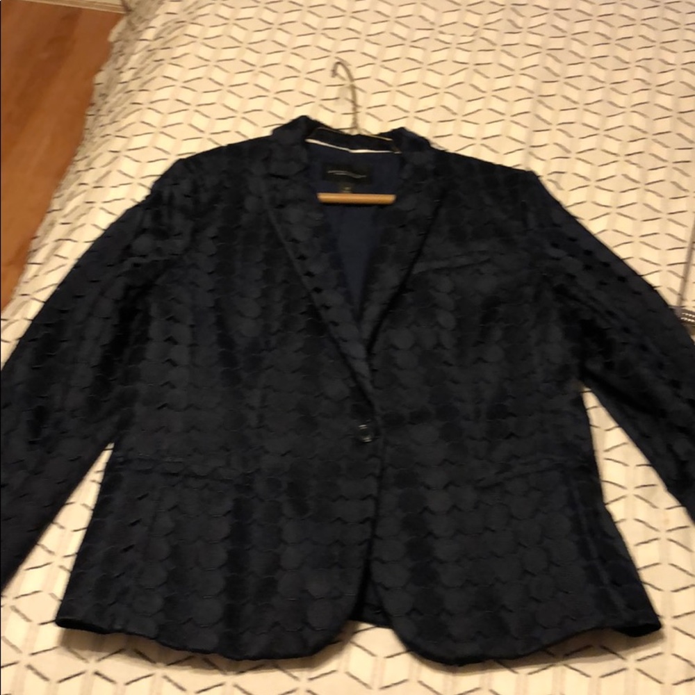 Banana Republic Navy Dot Blazer